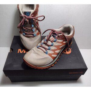 Merrell Antora 2 Trail Running Shoes Size 9 Oyster J066922 EUC w/Box Vibram Sole